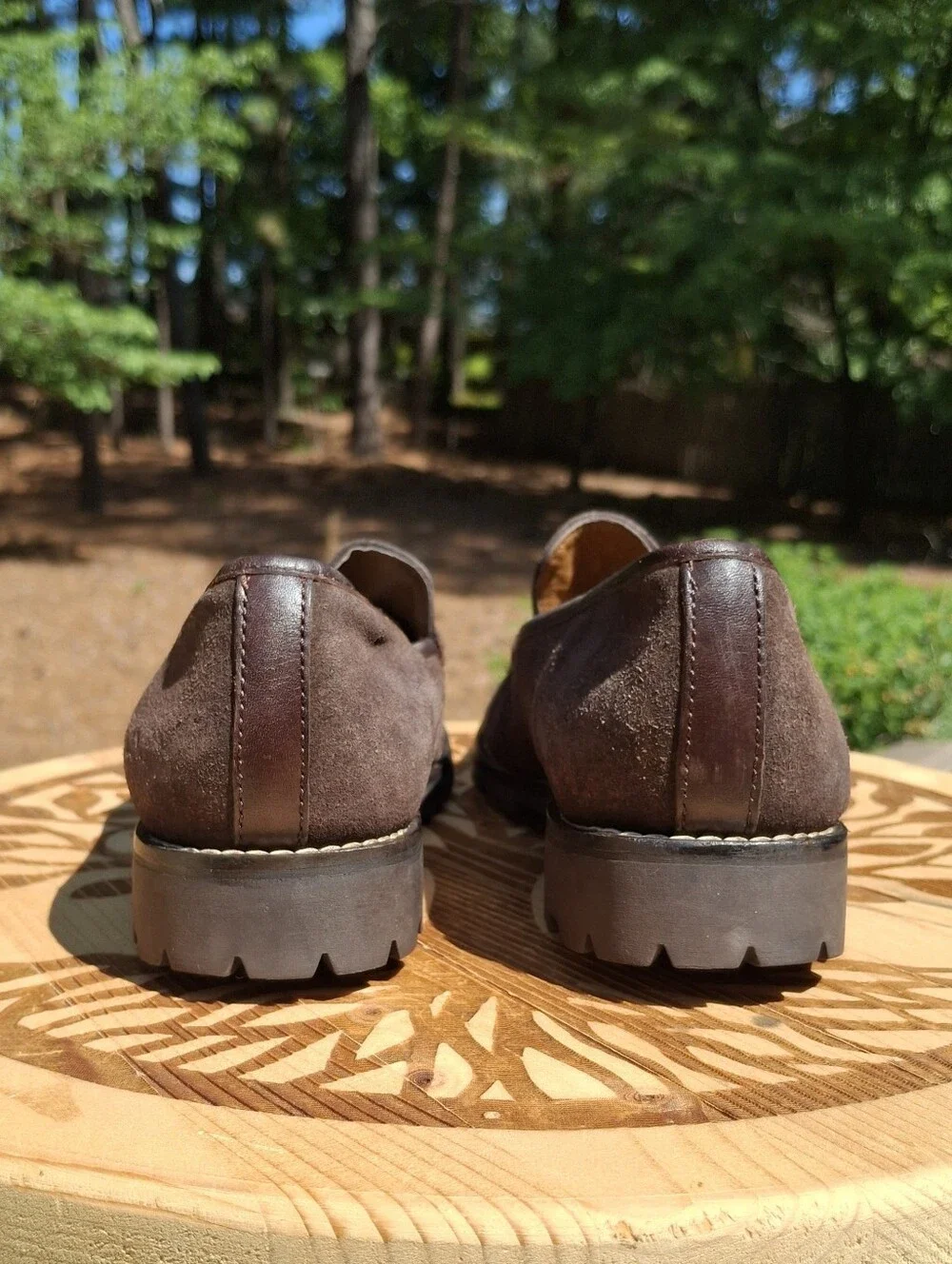 Cole Haan Men's Unisex Wyatt Brown Suede Lug Sole Penny Driving Loafer Size 6.5